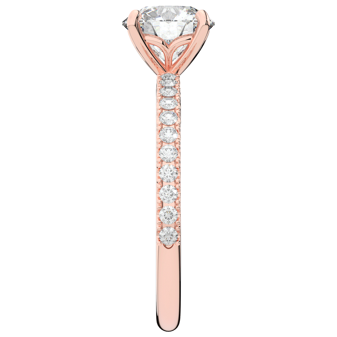 1.75CT.TW ROUND LAB DIAMOND SOLITAIRE ENGAGEMENT RING - Nazarelle