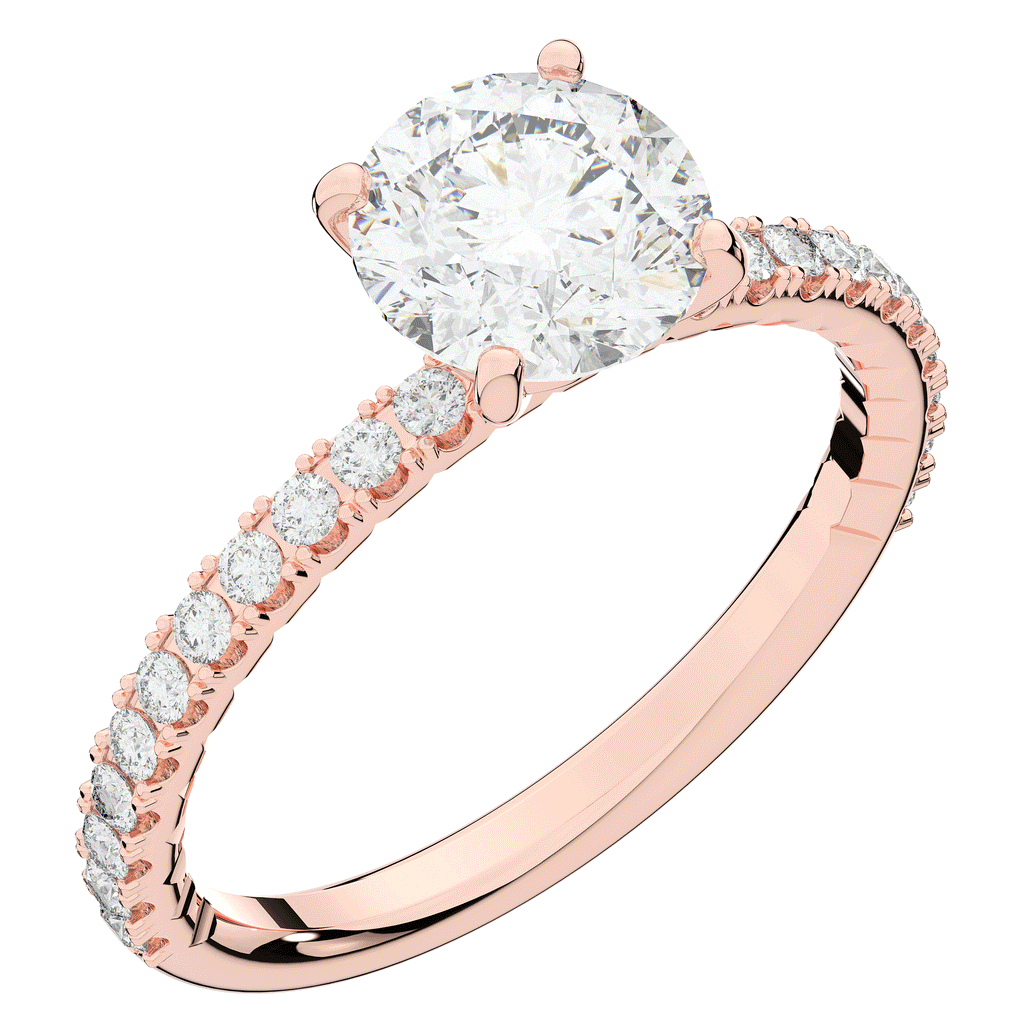1.75CT.TW ROUND LAB DIAMOND SOLITAIRE ENGAGEMENT RING - Nazarelle