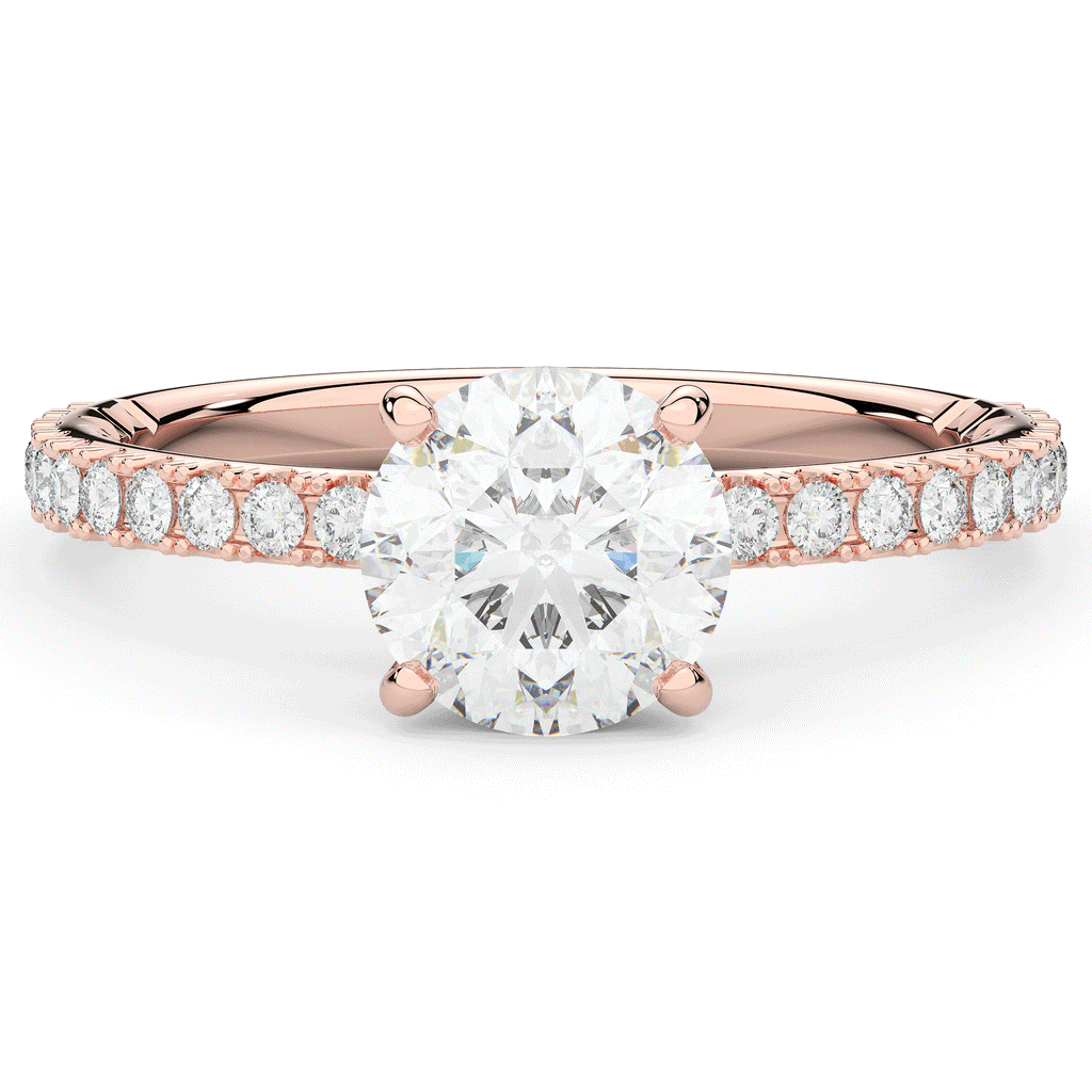 1.75CT.TW ROUND LAB DIAMOND SOLITAIRE ENGAGEMENT RING - Nazarelle