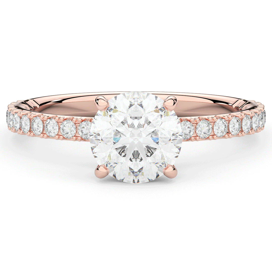 1.75CT.TW ROUND LAB DIAMOND SOLITAIRE ENGAGEMENT RING - Nazarelle