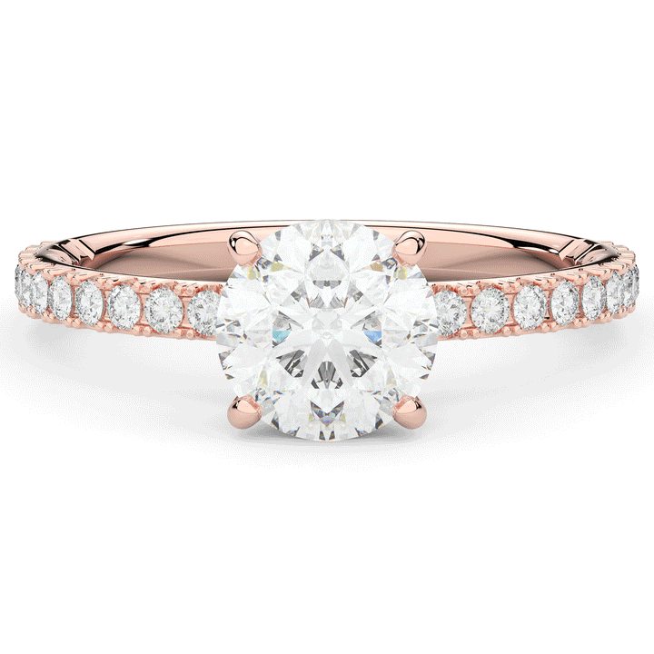1.75CT.TW ROUND LAB DIAMOND SOLITAIRE ENGAGEMENT RING - Nazarelle