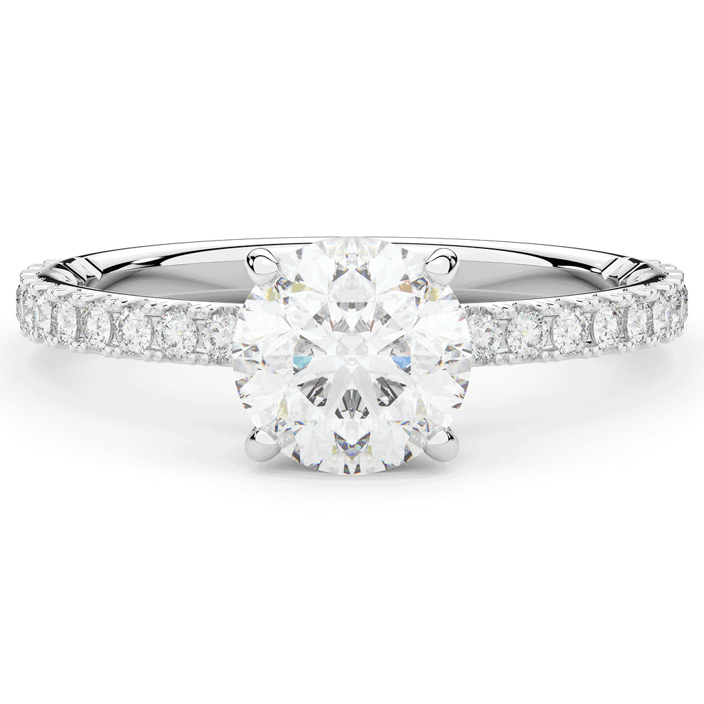 1.75CT.TW ROUND LAB DIAMOND SOLITAIRE ENGAGEMENT RING - Nazarelle