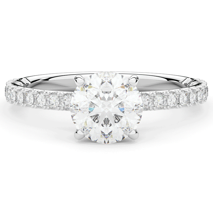 1.75CT.TW ROUND LAB DIAMOND SOLITAIRE ENGAGEMENT RING - Nazarelle