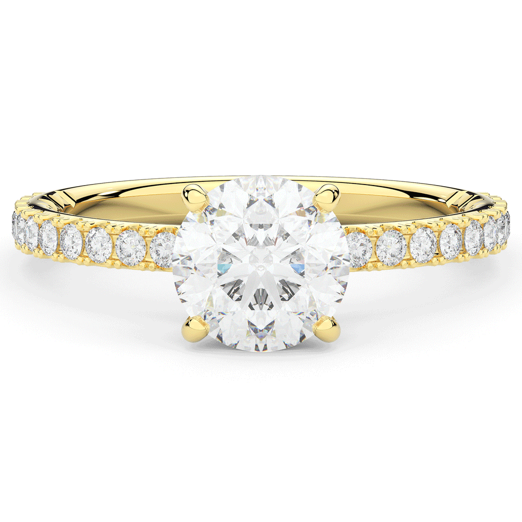 1.75CT.TW ROUND LAB DIAMOND SOLITAIRE ENGAGEMENT RING - Nazarelle