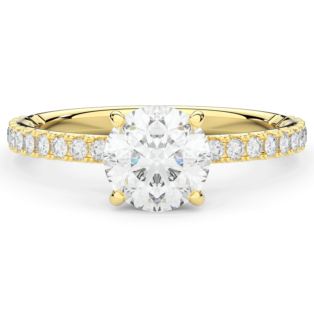 1.75CT.TW ROUND LAB DIAMOND SOLITAIRE ENGAGEMENT RING - Nazarelle