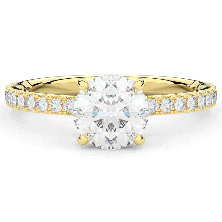 1.75CT.TW ROUND LAB DIAMOND SOLITAIRE ENGAGEMENT RING - Nazarelle