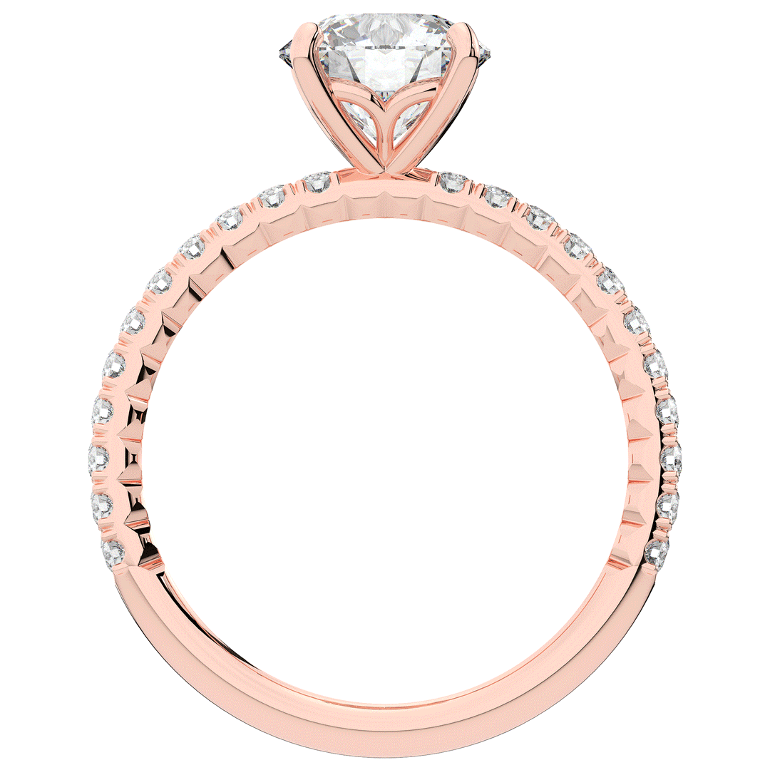 1.75CT.TW ROUND LAB DIAMOND SOLITAIRE ENGAGEMENT RING - Nazarelle