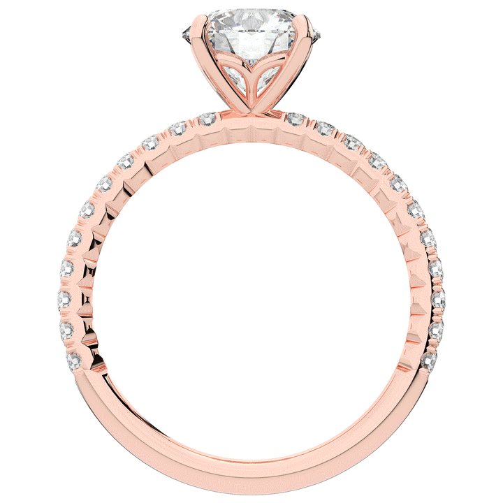 1.75CT.TW ROUND LAB DIAMOND SOLITAIRE ENGAGEMENT RING - Nazarelle