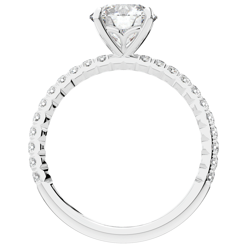 1.75CT.TW ROUND LAB DIAMOND SOLITAIRE ENGAGEMENT RING - Nazarelle