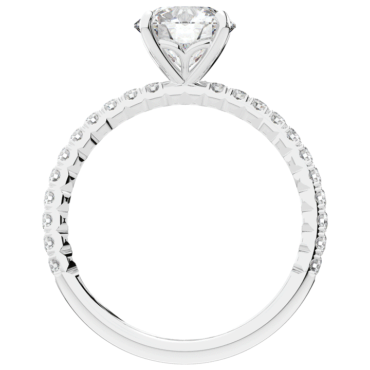 1.75CT.TW ROUND LAB DIAMOND SOLITAIRE ENGAGEMENT RING - Nazarelle