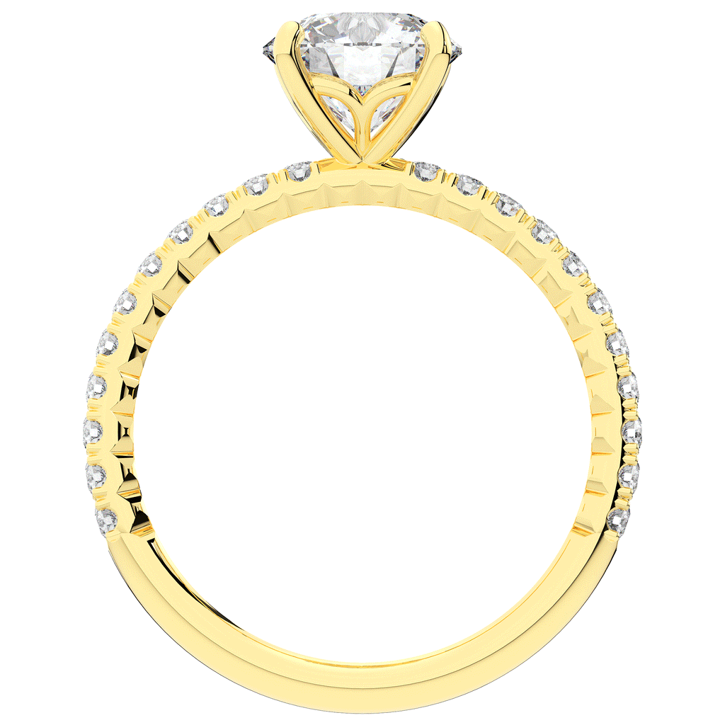 1.75CT.TW ROUND LAB DIAMOND SOLITAIRE ENGAGEMENT RING - Nazarelle