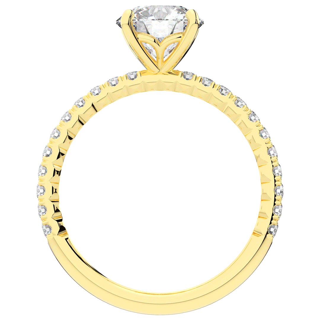 1.75CT.TW ROUND LAB DIAMOND SOLITAIRE ENGAGEMENT RING - Nazarelle