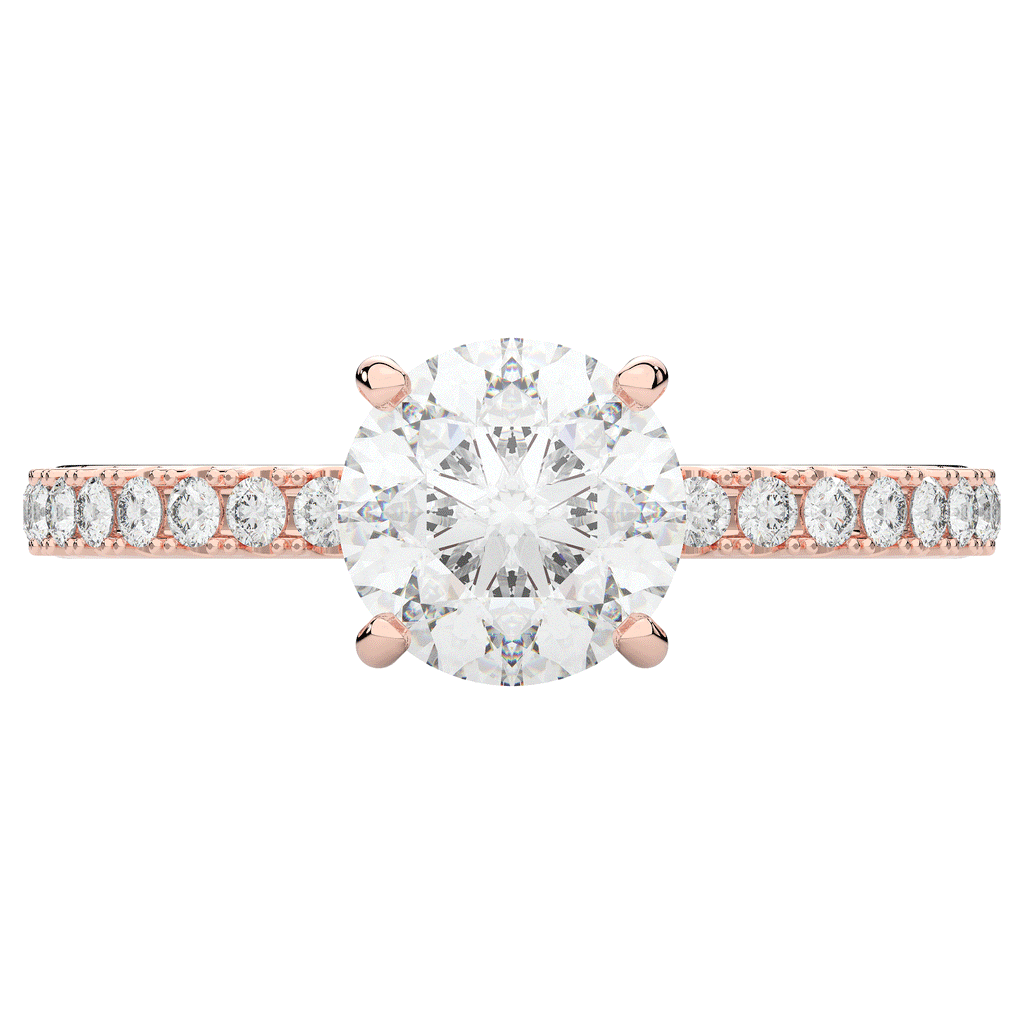 1.75CT.TW ROUND LAB DIAMOND SOLITAIRE ENGAGEMENT RING - Nazarelle