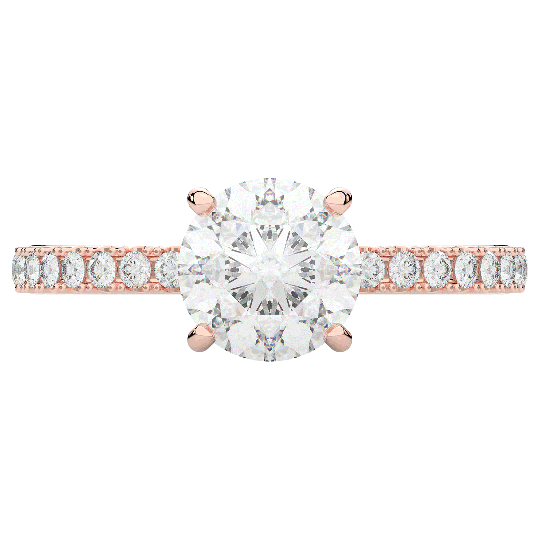 1.75CT.TW ROUND LAB DIAMOND SOLITAIRE ENGAGEMENT RING - Nazarelle