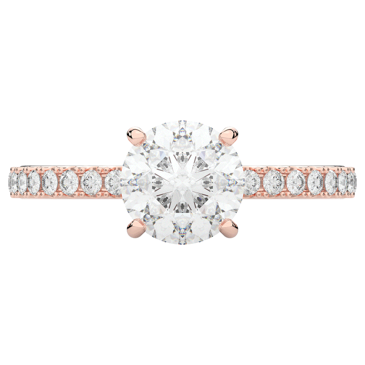 1.75CT.TW ROUND LAB DIAMOND SOLITAIRE ENGAGEMENT RING - Nazarelle