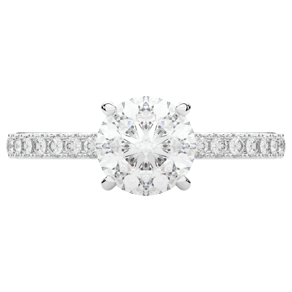 1.75CT.TW ROUND LAB DIAMOND SOLITAIRE ENGAGEMENT RING - Nazarelle
