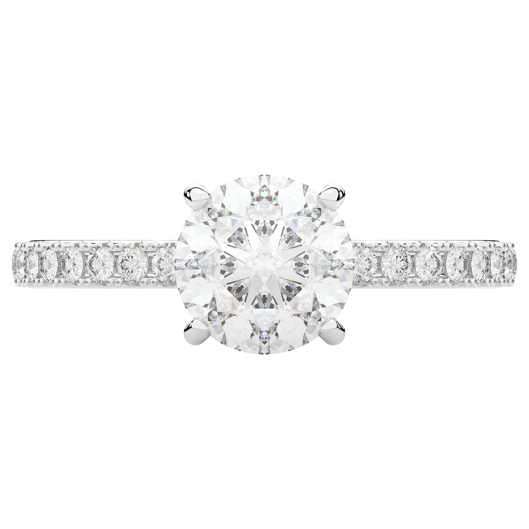 1.75CT.TW ROUND LAB DIAMOND SOLITAIRE ENGAGEMENT RING - Nazarelle
