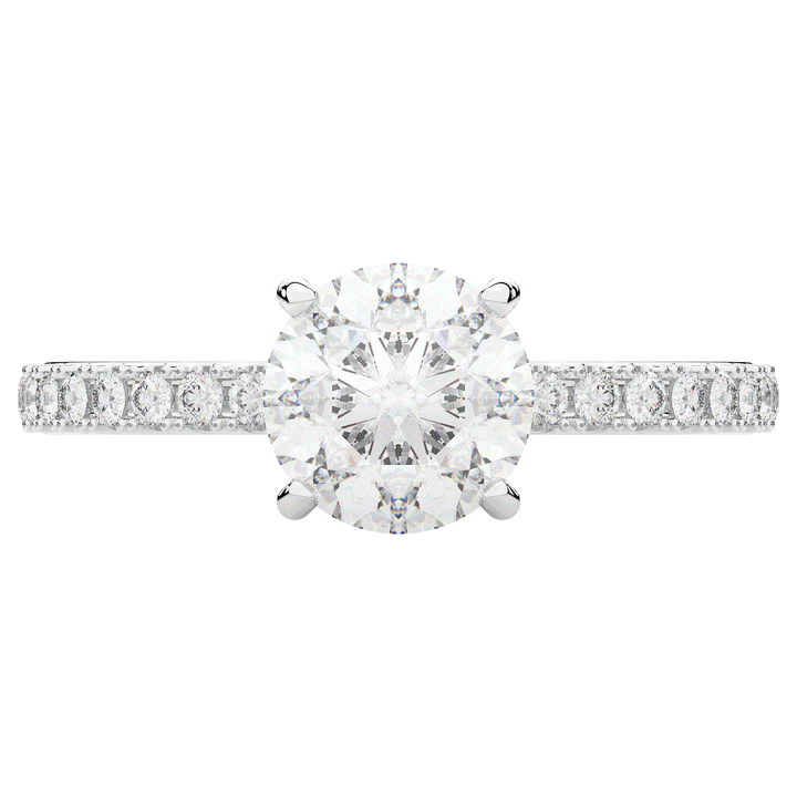 1.75CT.TW ROUND LAB DIAMOND SOLITAIRE ENGAGEMENT RING - Nazarelle