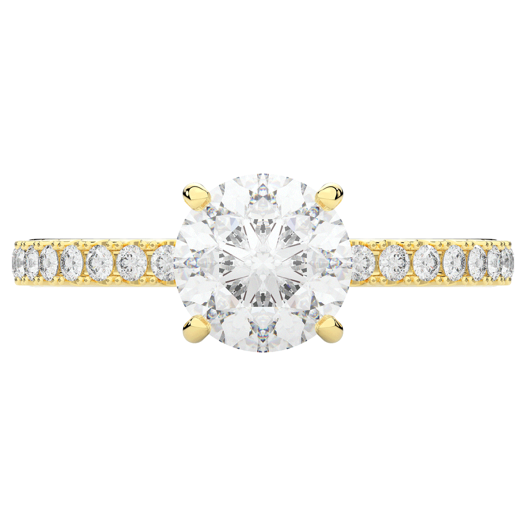 1.75CT.TW ROUND LAB DIAMOND SOLITAIRE ENGAGEMENT RING - Nazarelle