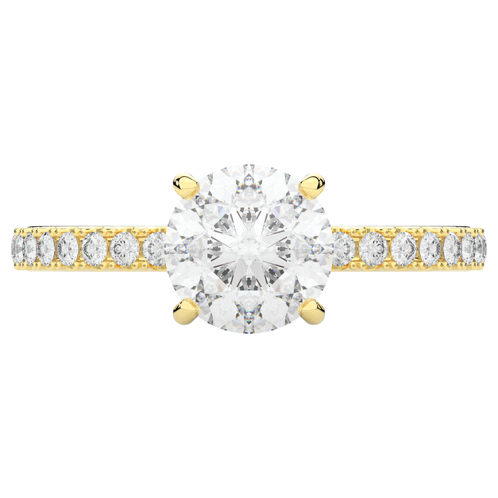 1.75CT.TW ROUND LAB DIAMOND SOLITAIRE ENGAGEMENT RING - Nazarelle