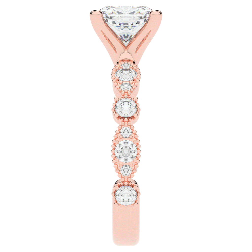 2.50CT.TW CUSHION LAB DIAMOND SOLITAIRE ENGAGEMENT RING - Nazarelle