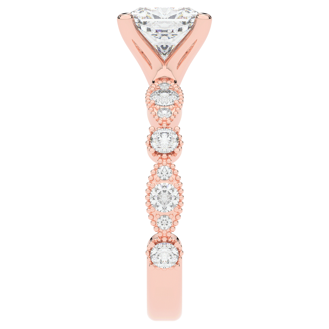 2.50CT.TW CUSHION LAB DIAMOND SOLITAIRE ENGAGEMENT RING - Nazarelle