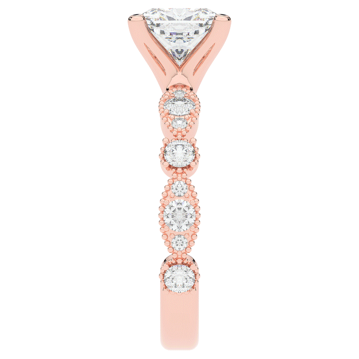 2.50CT.TW CUSHION LAB DIAMOND SOLITAIRE ENGAGEMENT RING - Nazarelle