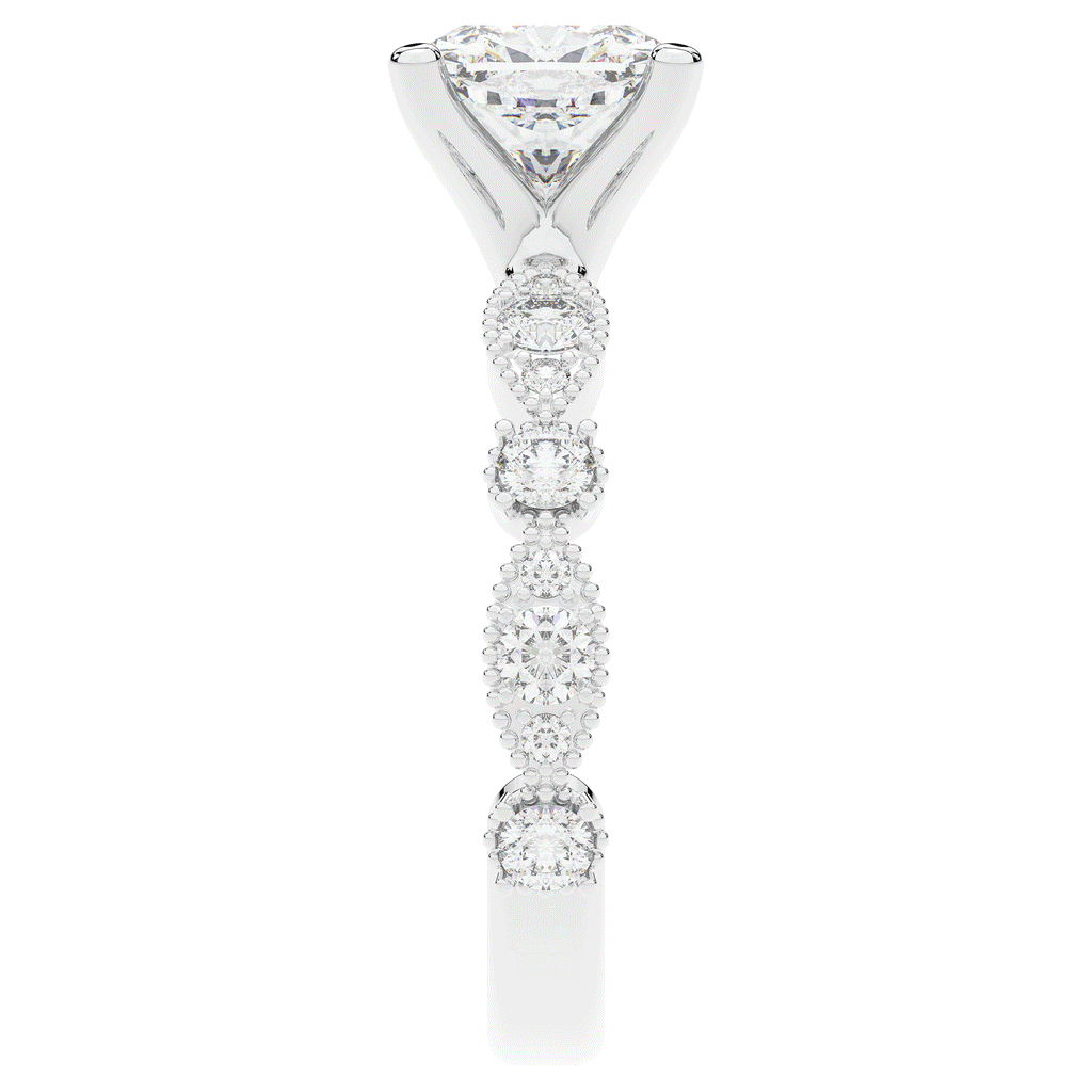 2.50CT.TW CUSHION LAB DIAMOND SOLITAIRE ENGAGEMENT RING - Nazarelle