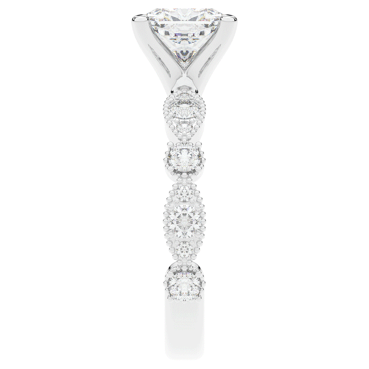 2.50CT.TW CUSHION LAB DIAMOND SOLITAIRE ENGAGEMENT RING - Nazarelle