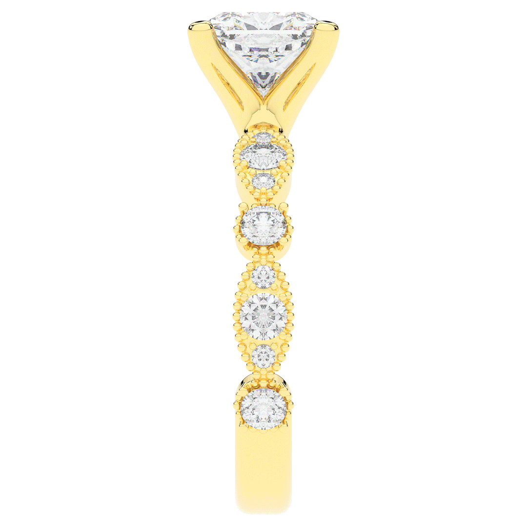 2.50CT.TW CUSHION LAB DIAMOND SOLITAIRE ENGAGEMENT RING - Nazarelle