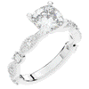 2.50CT.TW CUSHION LAB DIAMOND SOLITAIRE ENGAGEMENT RING - Nazarelle