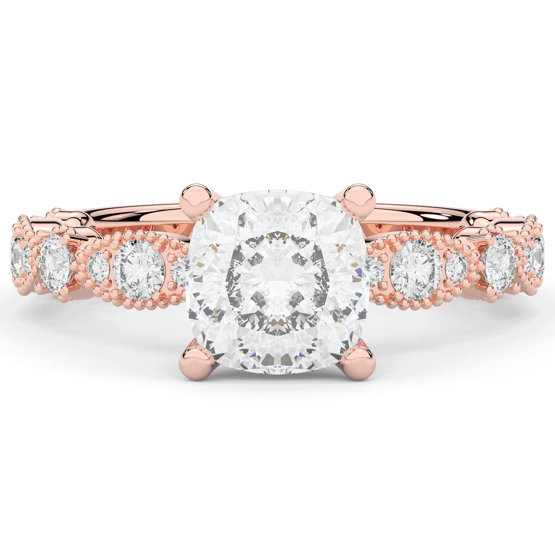 2.50CT.TW CUSHION LAB DIAMOND SOLITAIRE ENGAGEMENT RING - Nazarelle