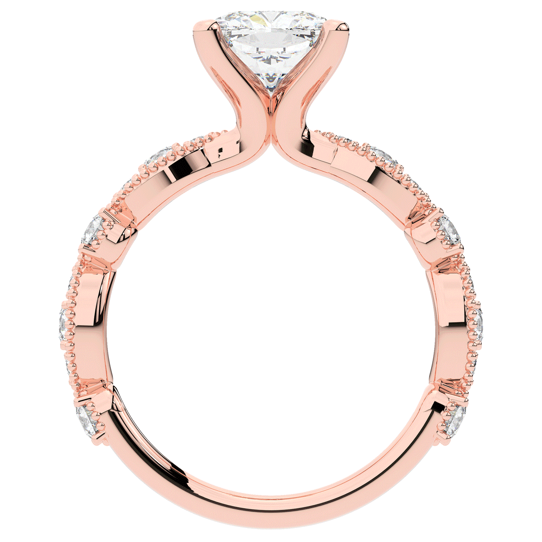 2.50CT.TW CUSHION LAB DIAMOND SOLITAIRE ENGAGEMENT RING - Nazarelle