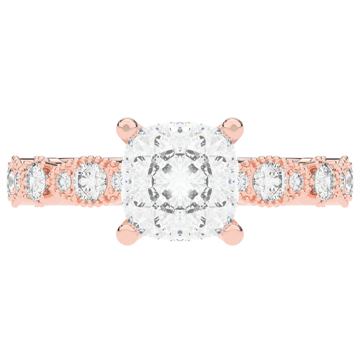 2.50CT.TW CUSHION LAB DIAMOND SOLITAIRE ENGAGEMENT RING - Nazarelle