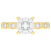 2.50CT.TW CUSHION LAB DIAMOND SOLITAIRE ENGAGEMENT RING - Nazarelle