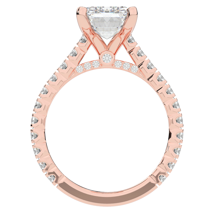 4.25CT.TW EMERALD CUT LAB DIAMOND SOLITAIRE ENGAGEMENT RING - Nazarelle