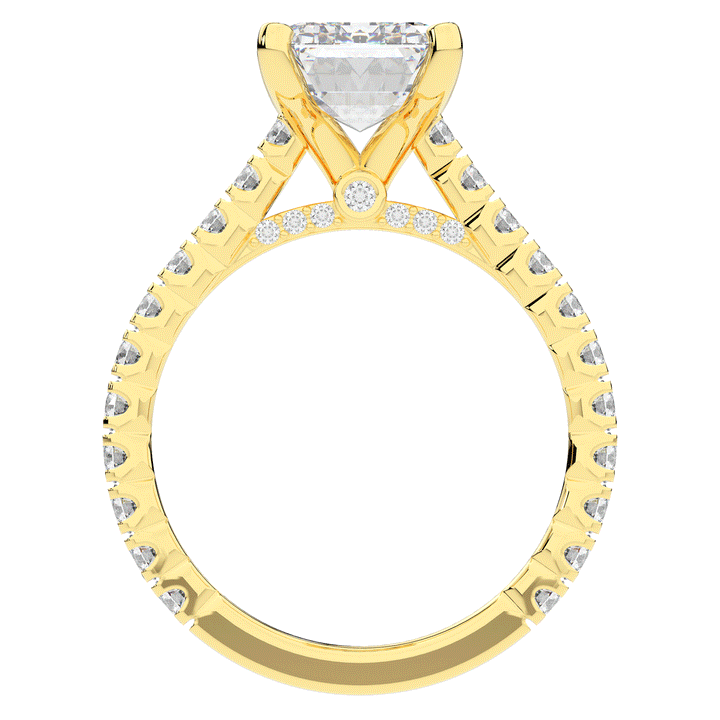 4.25CT.TW EMERALD CUT LAB DIAMOND SOLITAIRE ENGAGEMENT RING - Nazarelle