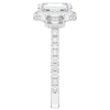 3.20CT.TW EMERALD CUT LAB DIAMOND 3 STONE ENGAGEMENT RING - Nazarelle