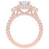 3.20CT.TW EMERALD CUT LAB DIAMOND 3 STONE ENGAGEMENT RING - Nazarelle