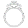 3.20CT.TW EMERALD CUT LAB DIAMOND 3 STONE ENGAGEMENT RING - Nazarelle