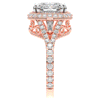 2.50CT.TW CUSHION LAB DIAMOND HALO ENGAGEMENT RING - Nazarelle