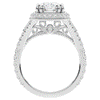 2.50CT.TW CUSHION LAB DIAMOND HALO ENGAGEMENT RING - Nazarelle