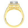 2.50CT.TW CUSHION LAB DIAMOND HALO ENGAGEMENT RING - Nazarelle