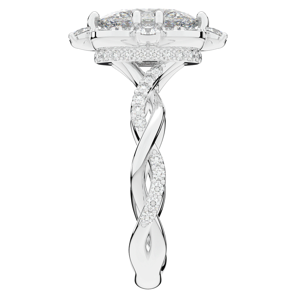 2.70CT.TW OVAL LAB DIAMOND HALO ENGAGEMENT RING - Nazarelle