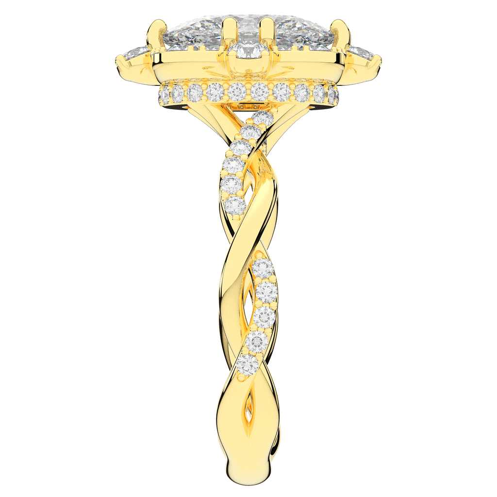 2.70CT.TW OVAL LAB DIAMOND HALO ENGAGEMENT RING - Nazarelle