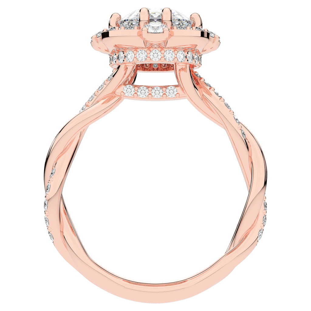2.70CT.TW OVAL LAB DIAMOND HALO ENGAGEMENT RING - Nazarelle