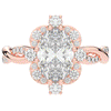 2.70CT.TW OVAL LAB DIAMOND HALO ENGAGEMENT RING - Nazarelle
