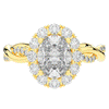 2.70CT.TW OVAL LAB DIAMOND HALO ENGAGEMENT RING - Nazarelle