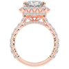 4.50CT.TW PRINCESS LAB DIAMOND HALO ENGAGEMENT RING - Nazarelle