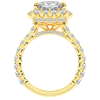 4.50CT.TW PRINCESS LAB DIAMOND HALO ENGAGEMENT RING - Nazarelle